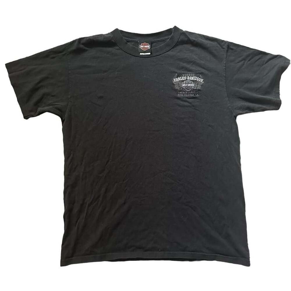 Harley-Davidson Voodoo French Quarter New Orleans T-Shirt Size L Black